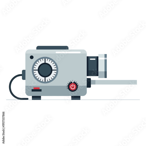 Vintage Laboratory Equipment with Dial and Switch.