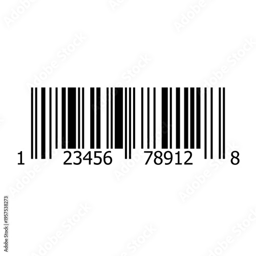 Принти на полотні Bar code sticker design element