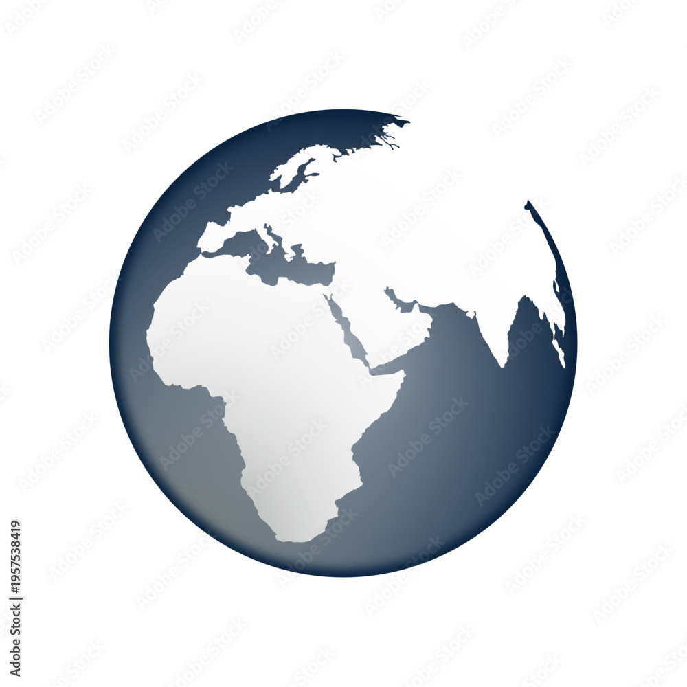 Naklejka premium Earth africa asia europe icon
