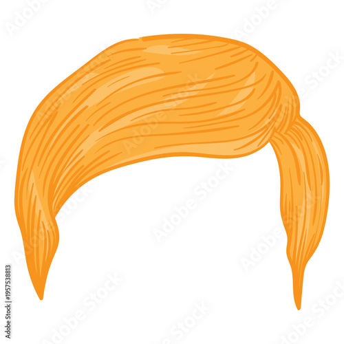 Regular men hair illustration
