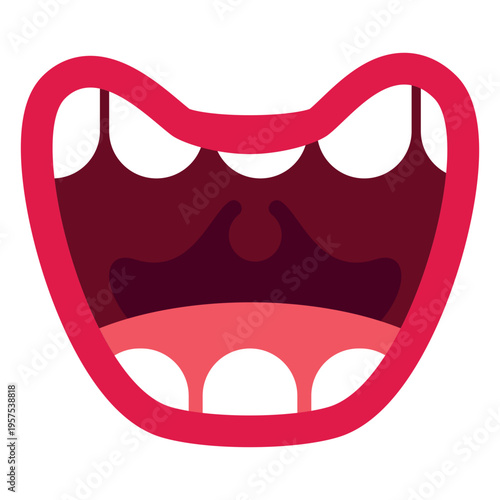 Scary open mouth icon