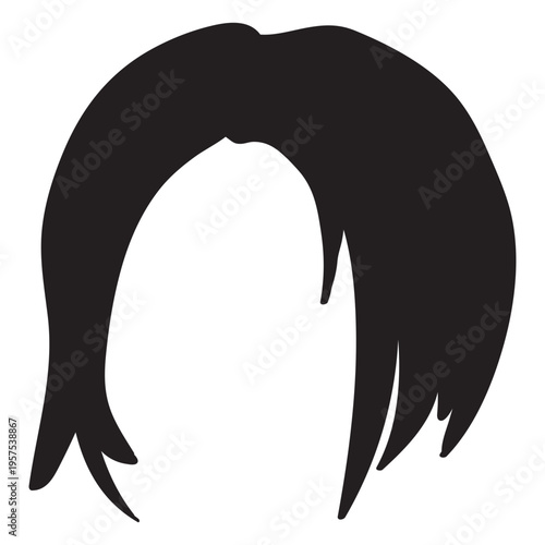 Short woman hair flat