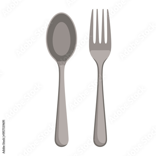 Silver Spoon and Fork Cutlery Set.
