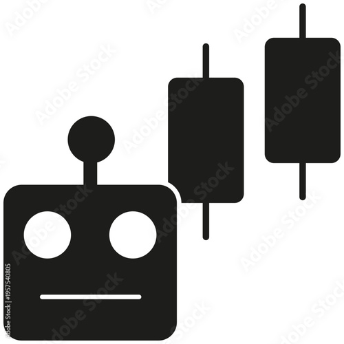 Auto Trading Icon Automated Trading Bot Finance Algorithm Line Icon