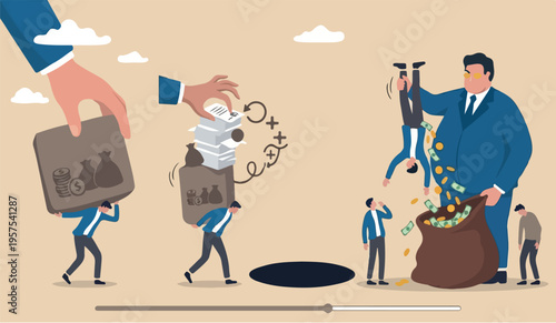 Tax hike go the we vernment increase tax or can steal money from people, debt or loan interest to pay off, unethical people overcharge bills, greed businessman hold small people shaking to get all