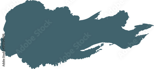 Map of Nova Scotia Canada geographic area  isolated on transparent background