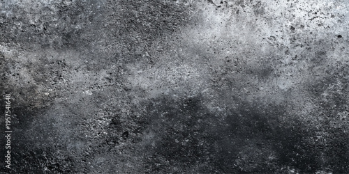 Dark grunge texture of water drops on a window surface featuring an aged gray concrete pattern with a vintage winter light design