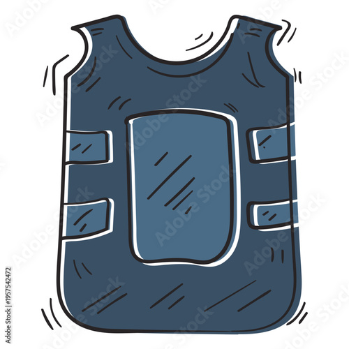 Bullet proof vest illustration