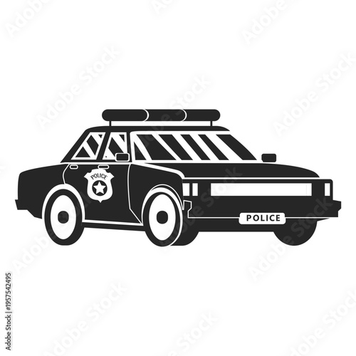 Car police emblem silhouette