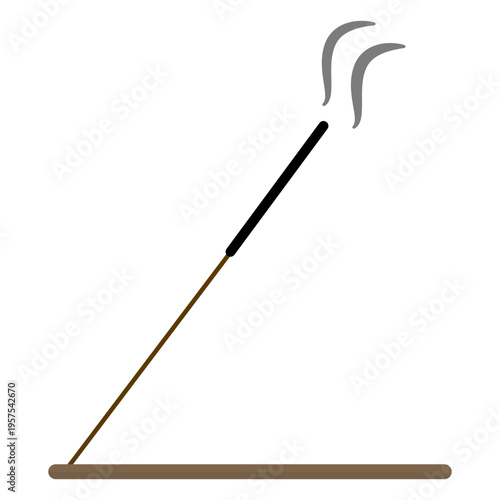 Incense stick aroma illustration