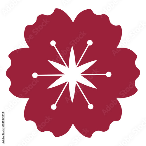 Poppy flower silhouette