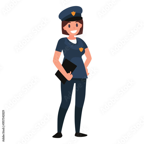 Policewoman uniform illustration