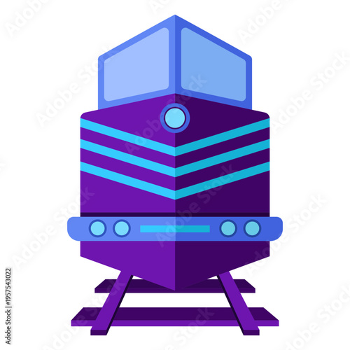 Steam locomotive pilot railing illustration