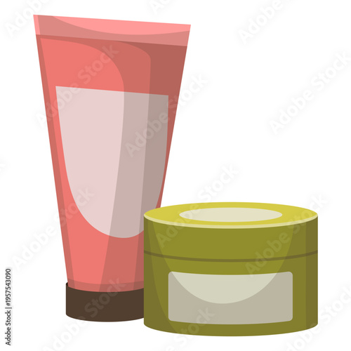 Tube jar illustration