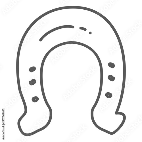 Horseshoe luck doodle