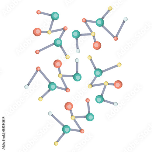 Molecule model illustration