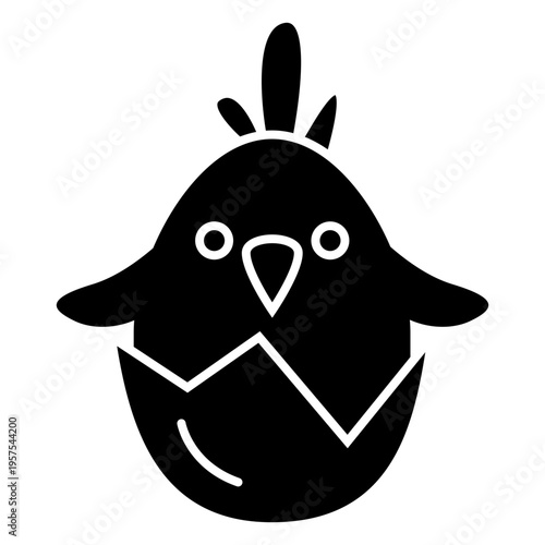 Easter chick hatching icon
