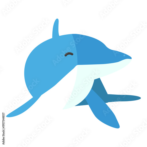 Dolphin tail flipper flat