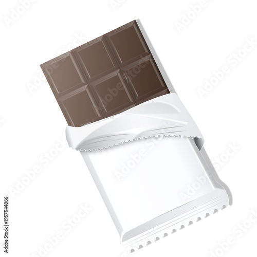 Dark chocolate chocolate bar chocolate brick illustration