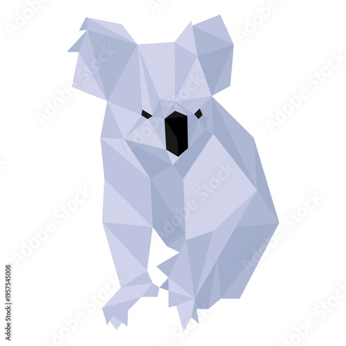 Koala nose leg ear low poly