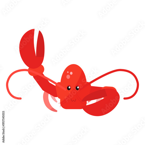 Lobster claw antenna flat