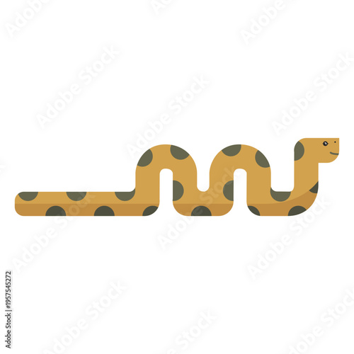 Snake reptile long twisting flat