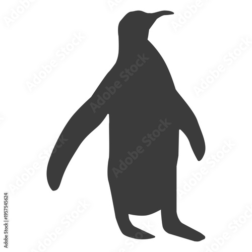Penguin beak wing silhouette