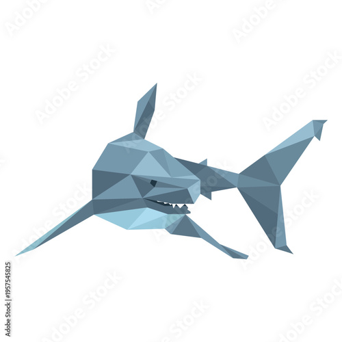 Shark fin tooth low poly