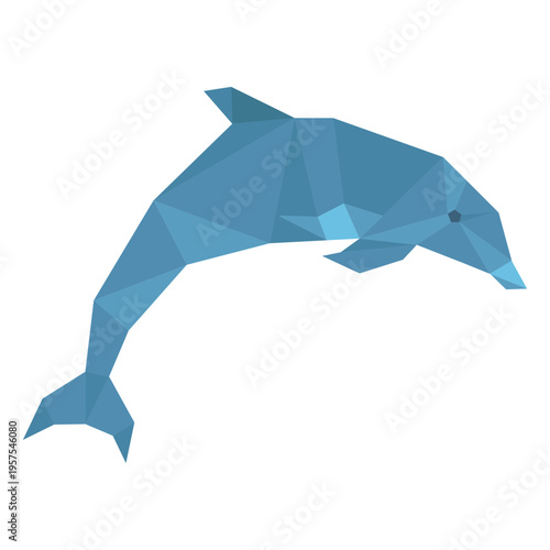 Dolphin jumping lowpoly