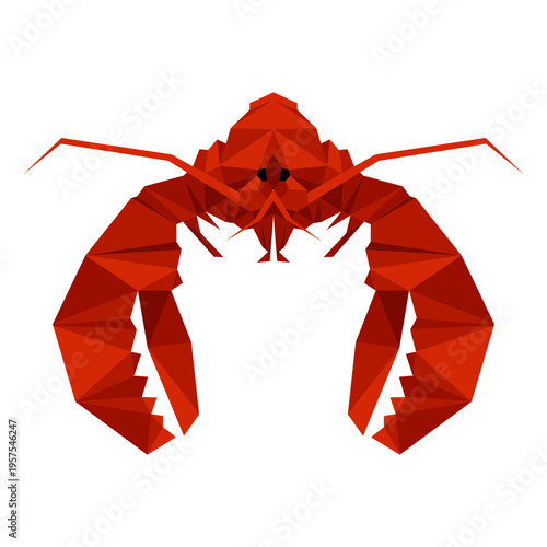 Lobster front view lowpoly