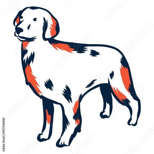 Dog puppy stroke duotone