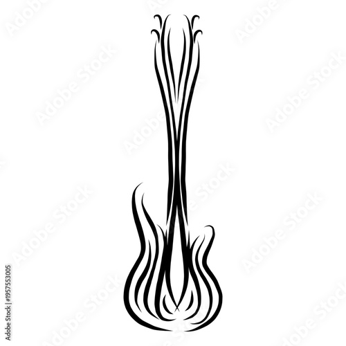 Guitar pattern abstraction silhouette