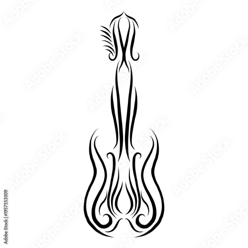 Guitar string pattern abstraction silhouette