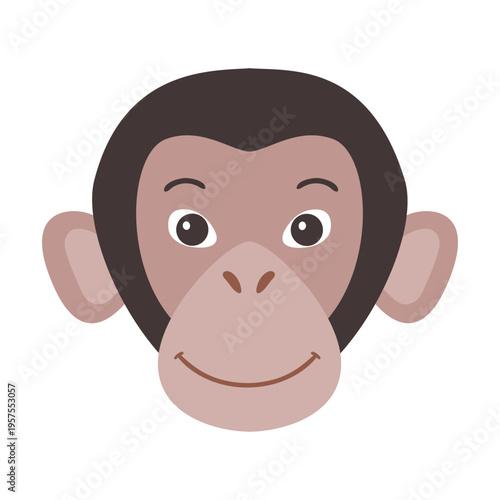 Monkey muzzle flat sticker