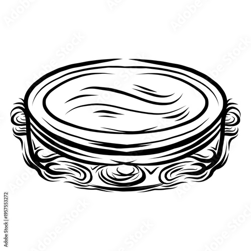 Tambourine pattern abstraction silhouette