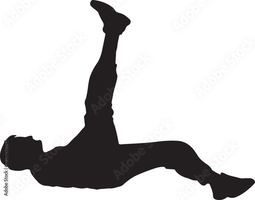 A man doing leg raises on the floor