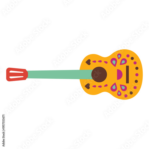 Guitar string pattern flat