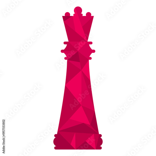 Queen chess low poly