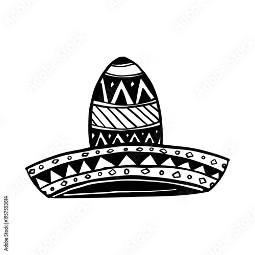Sombrero illustration silhouette