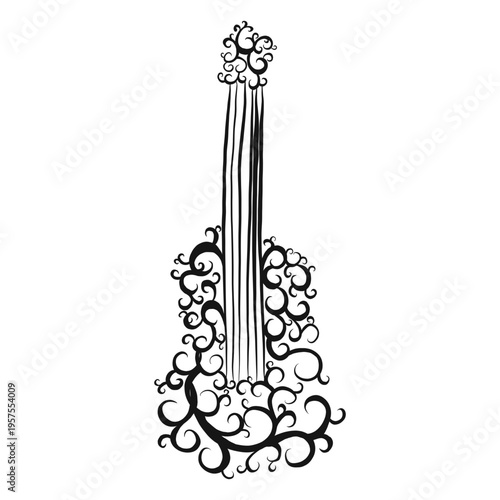 Classical guitar musical instrument swirl