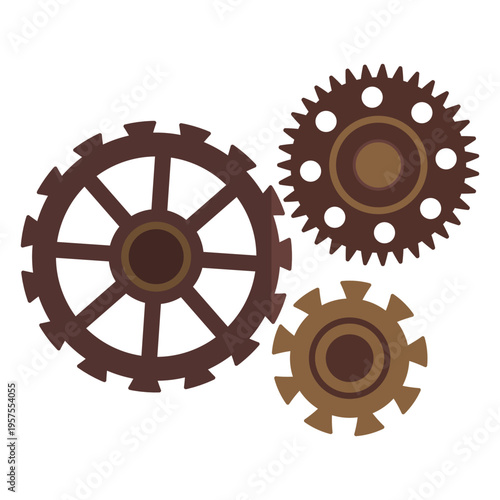 Cogwheel hole gear wheel gear pinion three flat