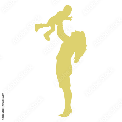 Kid  Child mother silhouette