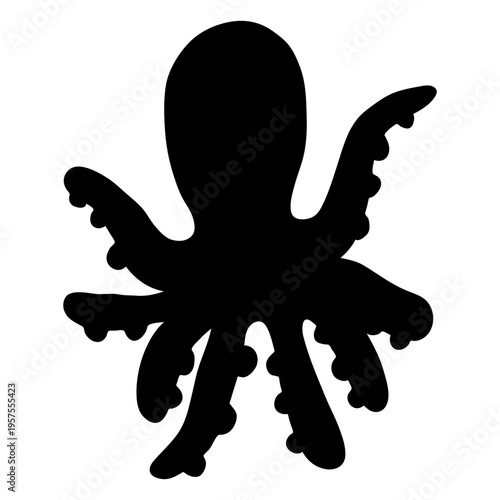 Octopus tentacle silhouette