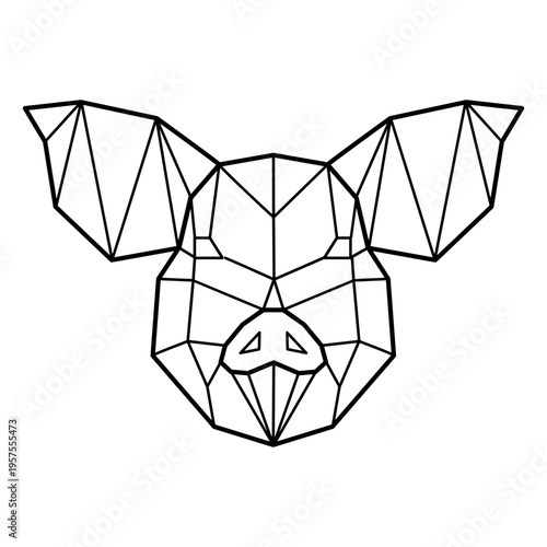 Pig head polygonal