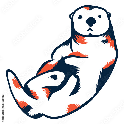 Sea otter duotone