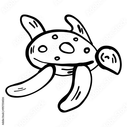 Canvastavla Turtle shell stroke