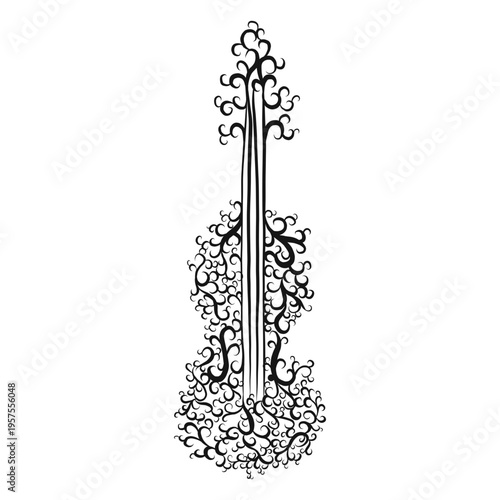 Violin musical instrument swirl