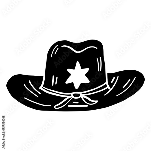 Western sheriff hat silhouette