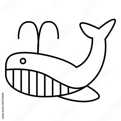 Whale fountain cachalot flipper tail giant stroke