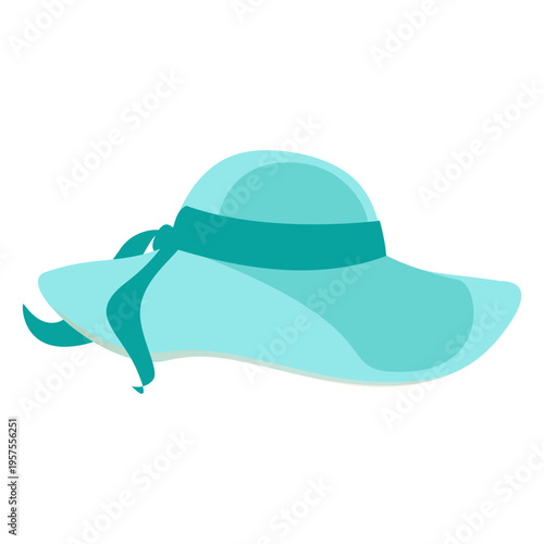 Floppy beach hat with ribbon
